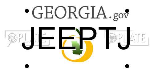 JEEPTJ Georgia License Plate