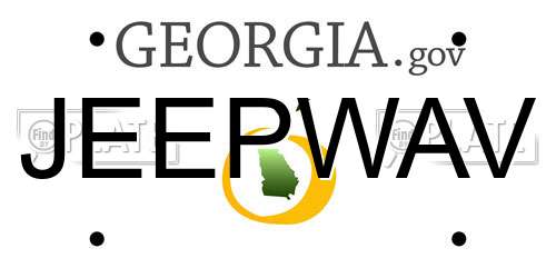 JEEPWAV Georgia License Plate