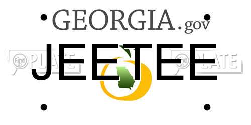 JEETEE Georgia License Plate