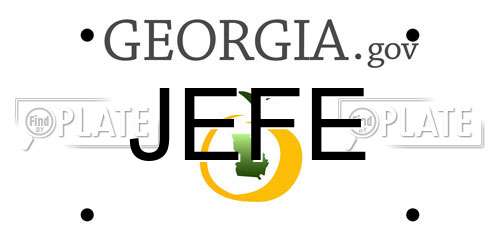 JEFE Georgia License Plate