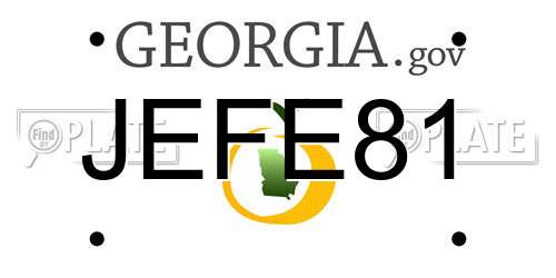 JEFE81 Georgia License Plate
