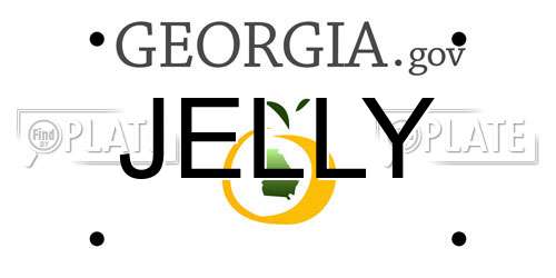 JELLY Georgia License Plate