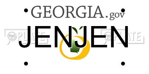 JENJEN Georgia License Plate