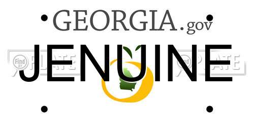 JENUINE Georgia License Plate