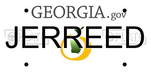 JERREED Georgia License Plate