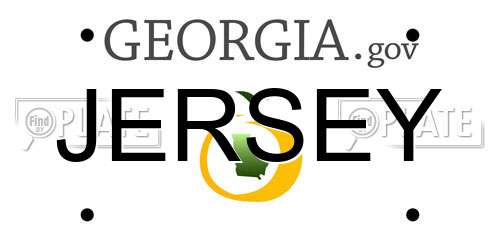 JERSEY Georgia License Plate