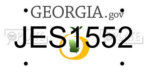 JES1552 Georgia License Plate