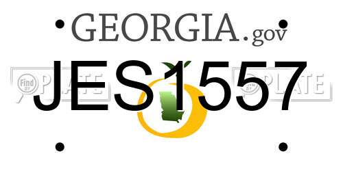 JES1557 Georgia License Plate