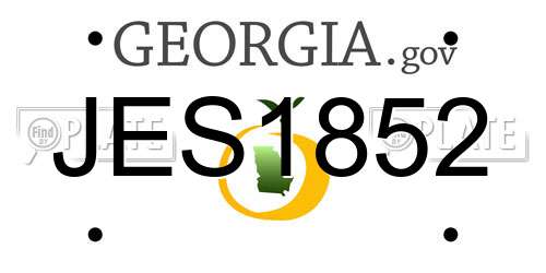 JES1852 Georgia License Plate