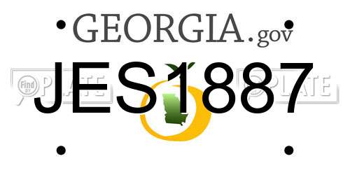 JES1887 Georgia License Plate