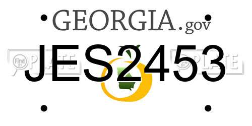 JES2453 Georgia License Plate
