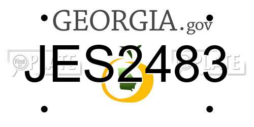 JES2483 Georgia License Plate