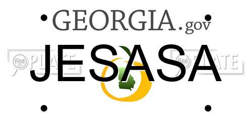 JESASA Georgia License Plate