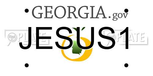 JESUS1 Georgia License Plate