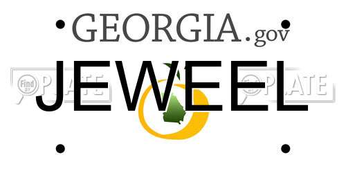 JEWEEL Georgia License Plate