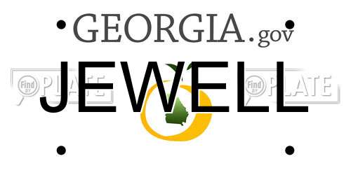 JEWELL Georgia License Plate