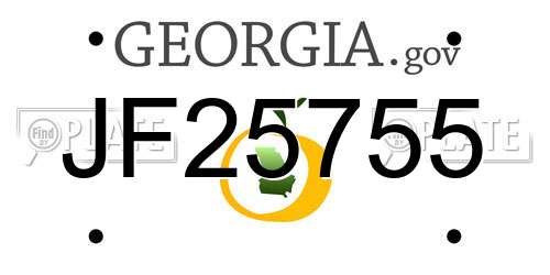 JF25755 Georgia License Plate