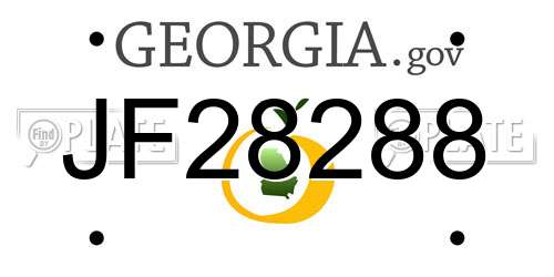 JF28288 Georgia License Plate