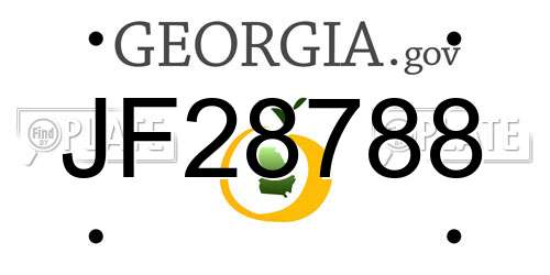 JF28788 Georgia License Plate