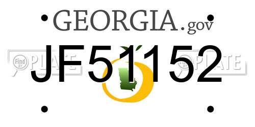 JF51152 Georgia License Plate