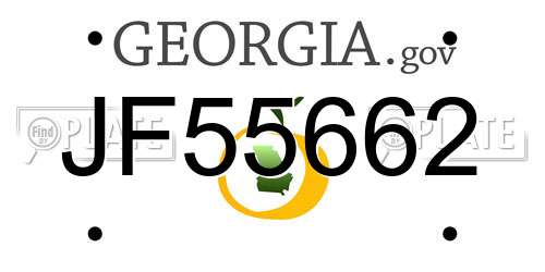 JF55662 Georgia License Plate