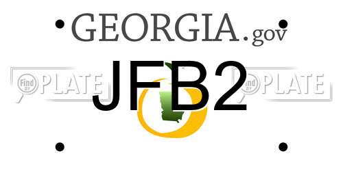 JFB2 Georgia License Plate