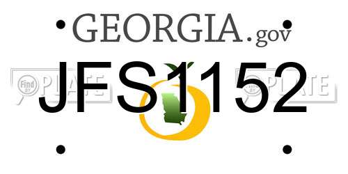 JFS1152 Georgia License Plate