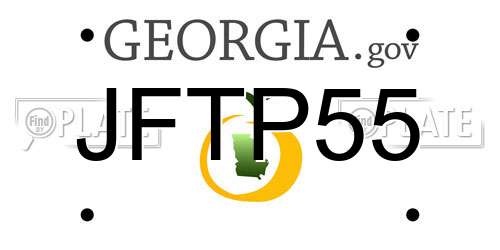 JFTP55 Georgia License Plate