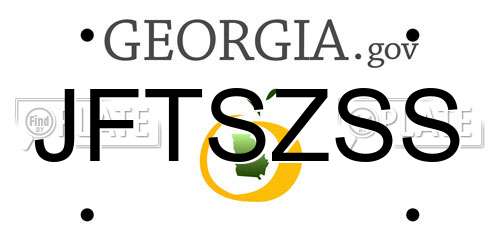 JFTSZSS Georgia License Plate