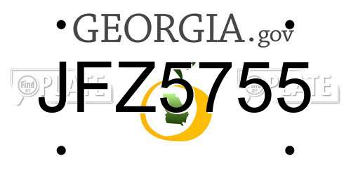 JFZ5755 Georgia License Plate
