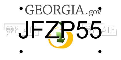 JFZP55 Georgia License Plate