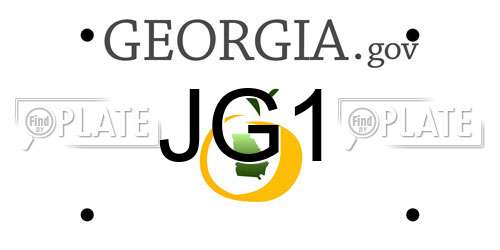 JG1 Georgia License Plate