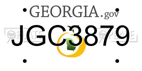 JGC3879 Georgia License Plate