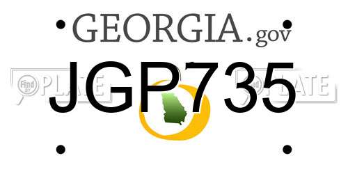 JGP735 Georgia License Plate