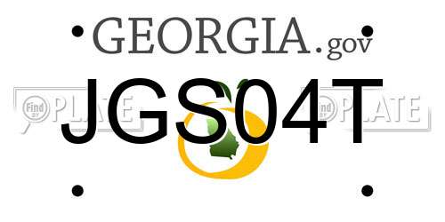 JGS04T Georgia License Plate