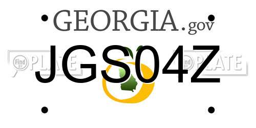 JGS04Z Georgia License Plate