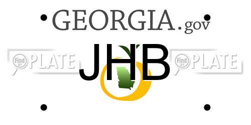 JHB Georgia License Plate