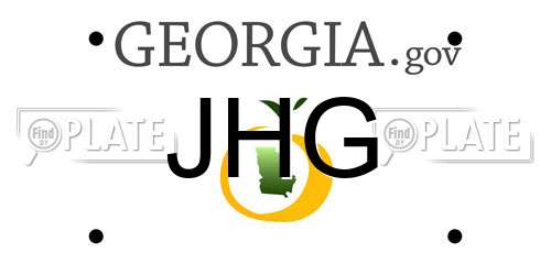 JHG Georgia License Plate