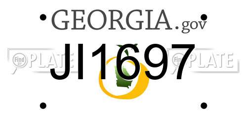 JI1697 Georgia License Plate