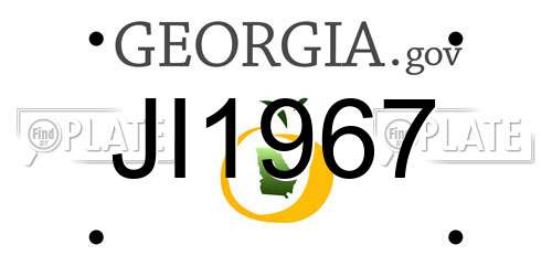JI1967 Georgia License Plate