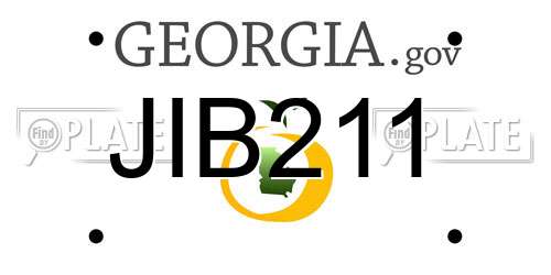 JIB211 Georgia License Plate