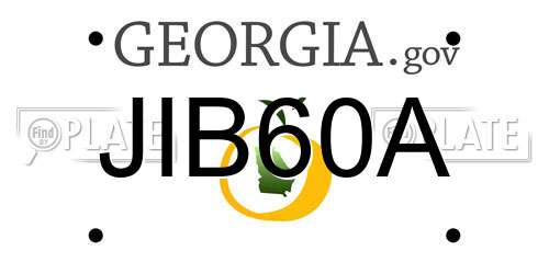 JIB60A Georgia License Plate
