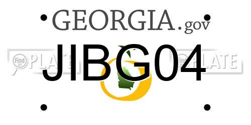 JIBG04 Georgia License Plate