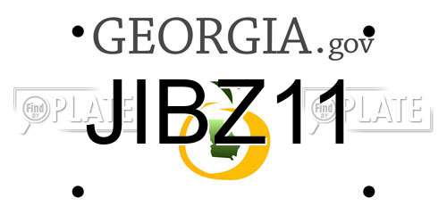 JIBZ11 Georgia License Plate
