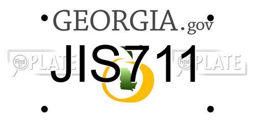 JIS711 Georgia License Plate