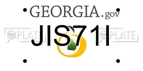 JIS71I Georgia License Plate