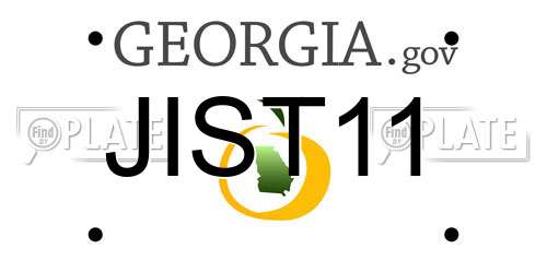 JIST11 Georgia License Plate