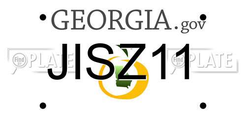 JISZ11 Georgia License Plate