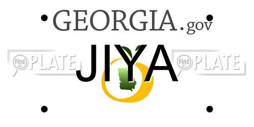 JIYA Georgia License Plate