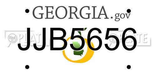 JJB5656 Georgia License Plate